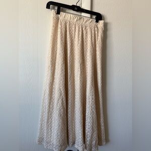 Lapis Cream Lace Maxi Skirt Size M